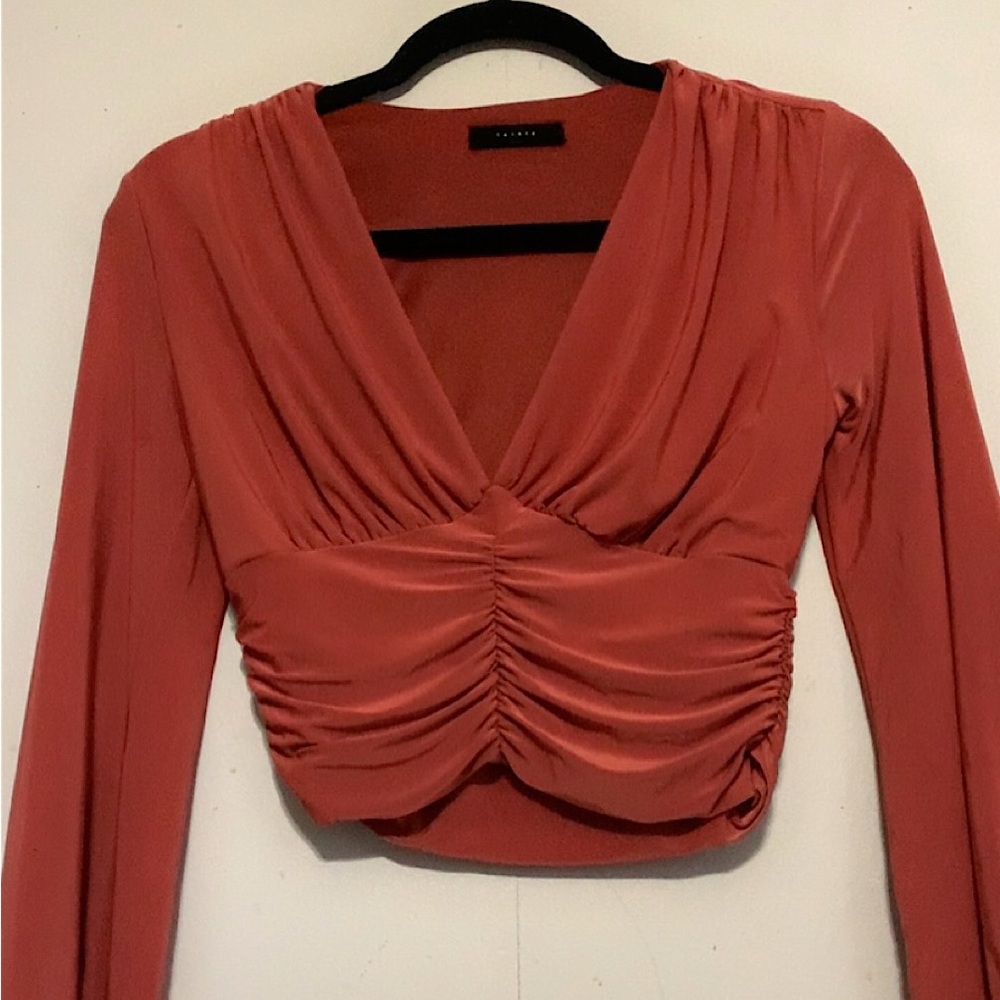21 Saints Burnt Orange Semi Cropped Long Sleeve Shirt